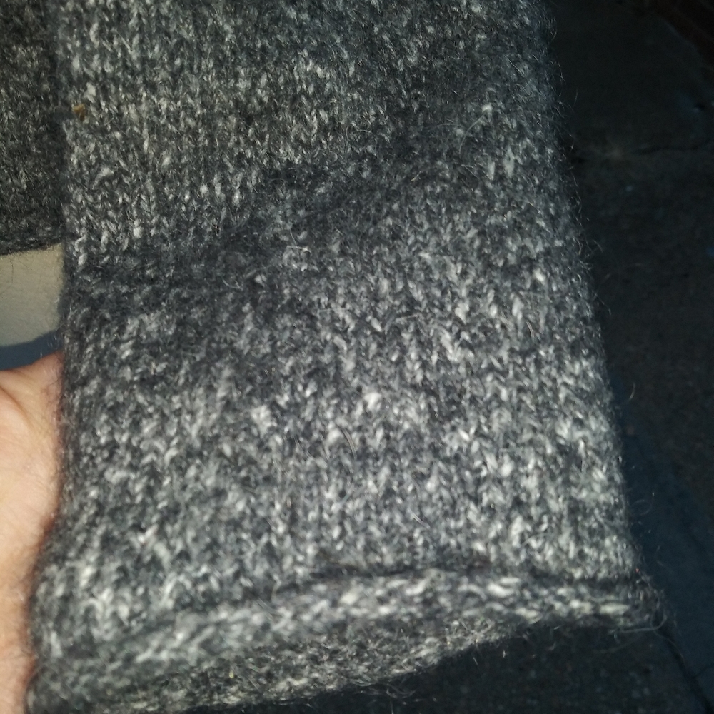 Eileen Fisher Wool & Alpaca Italian Yarn Knit Sweater in Grey Size Medium Petite - Picture 5 of 12